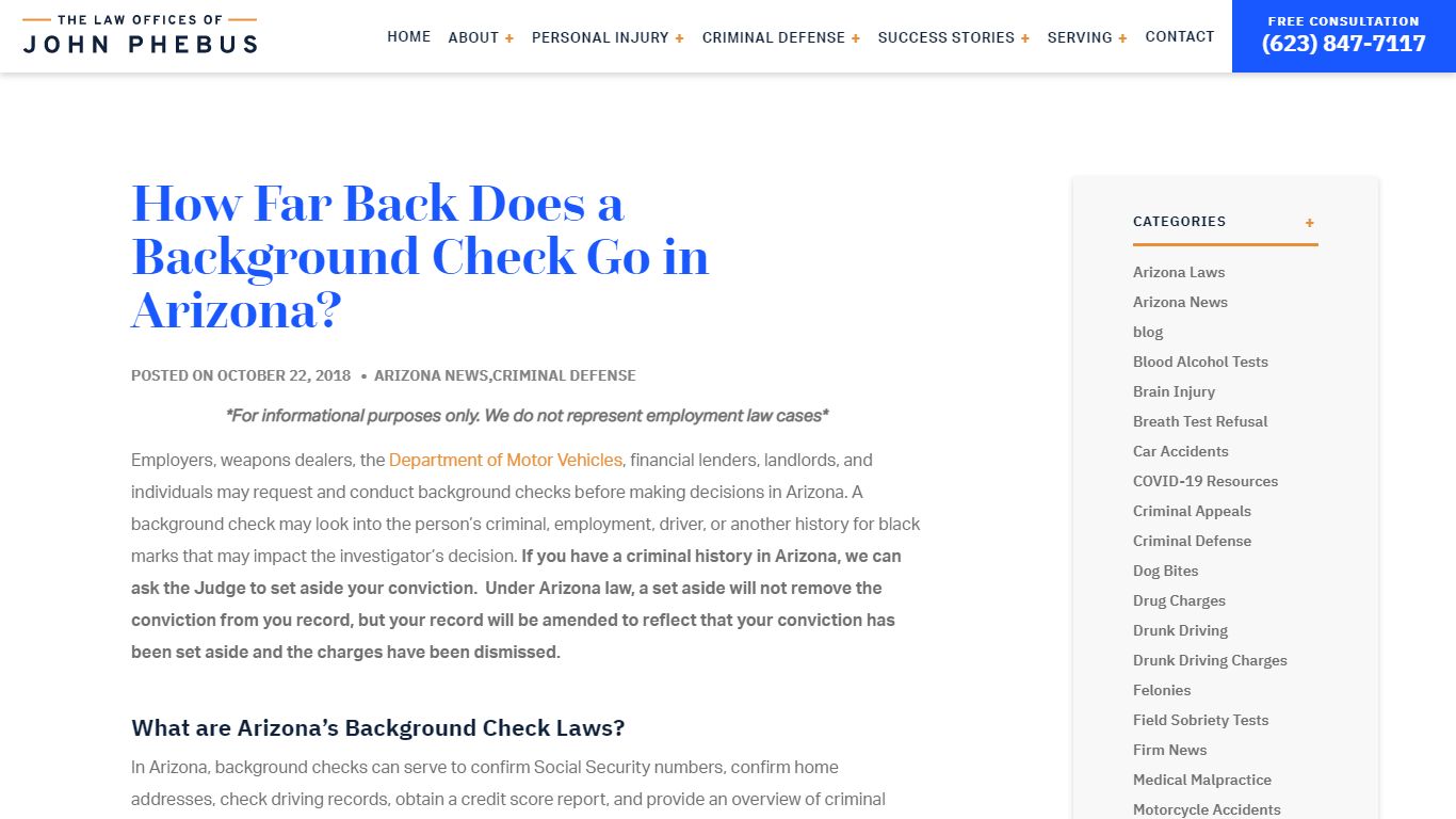 How Far Back Does a Background Check Go in Arizona?